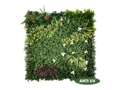 Vente-unique Panel Plantas Artificiales-Revestimiento mural de vegetal sintético LAHTI - Pack de 1m² - Verde