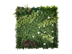 Vente-unique Panel Plantas Artificiales-Revestimiento mural de vegetal sintético LAHTI - Pack de 1m² - Verde