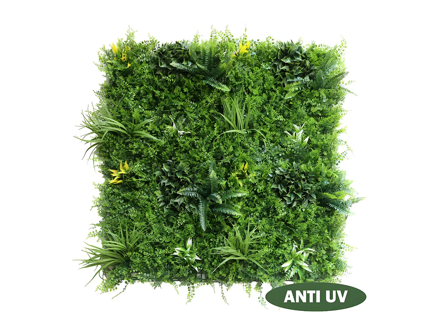 Vente-unique Revestimiento mural de vegetal sintético NEWRY - Pack de 1m² - Verde Sale