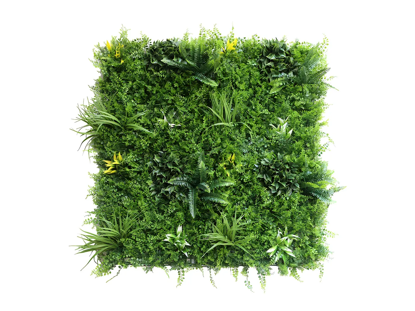 Vente-unique Revestimiento mural de vegetal sintético NEWRY - Pack de 1m² - Verde Sale