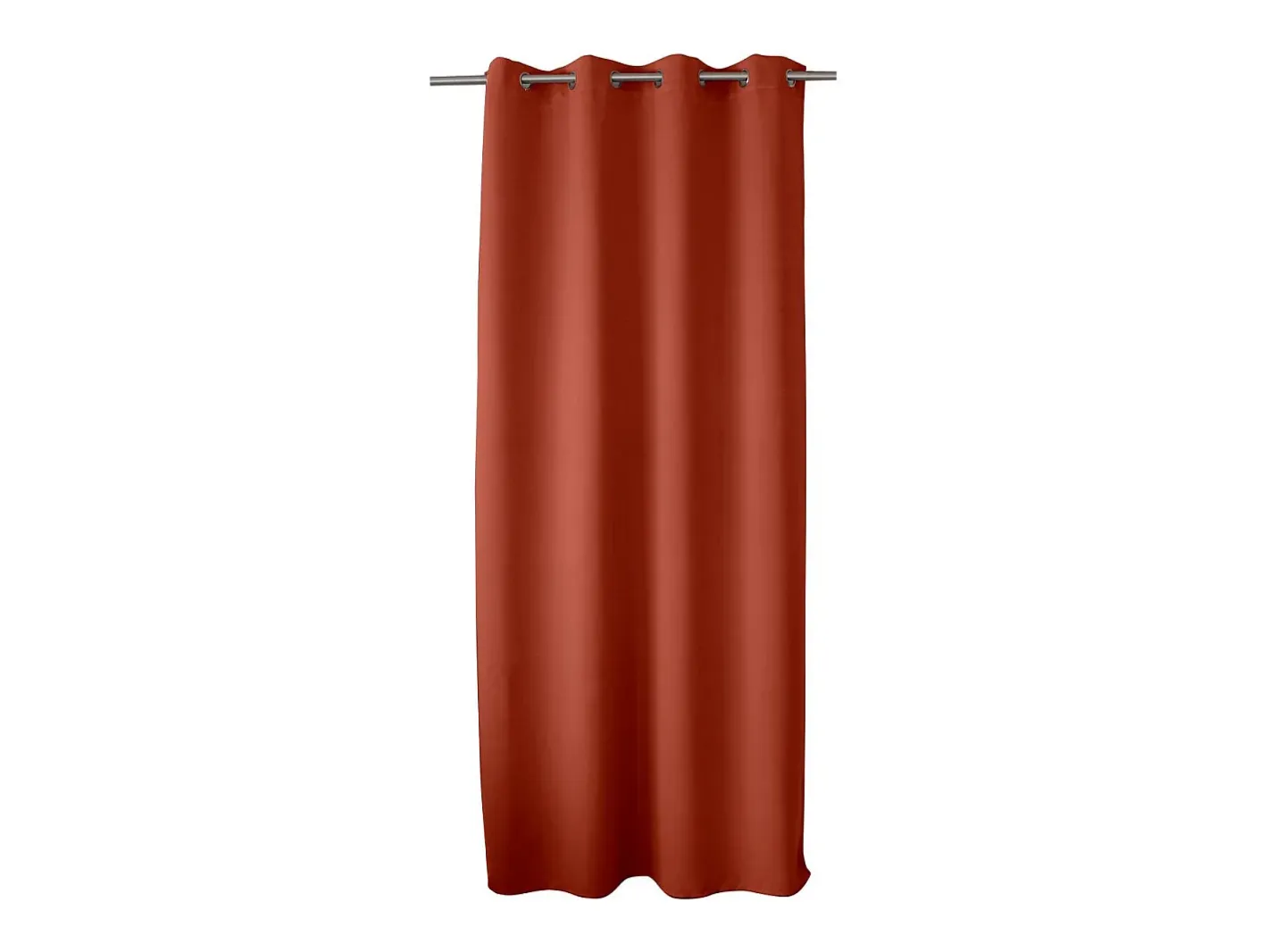 DECOSTAR Rideau opaco con hilo negro y 8 ojales 140 x 240 cm Naranja
