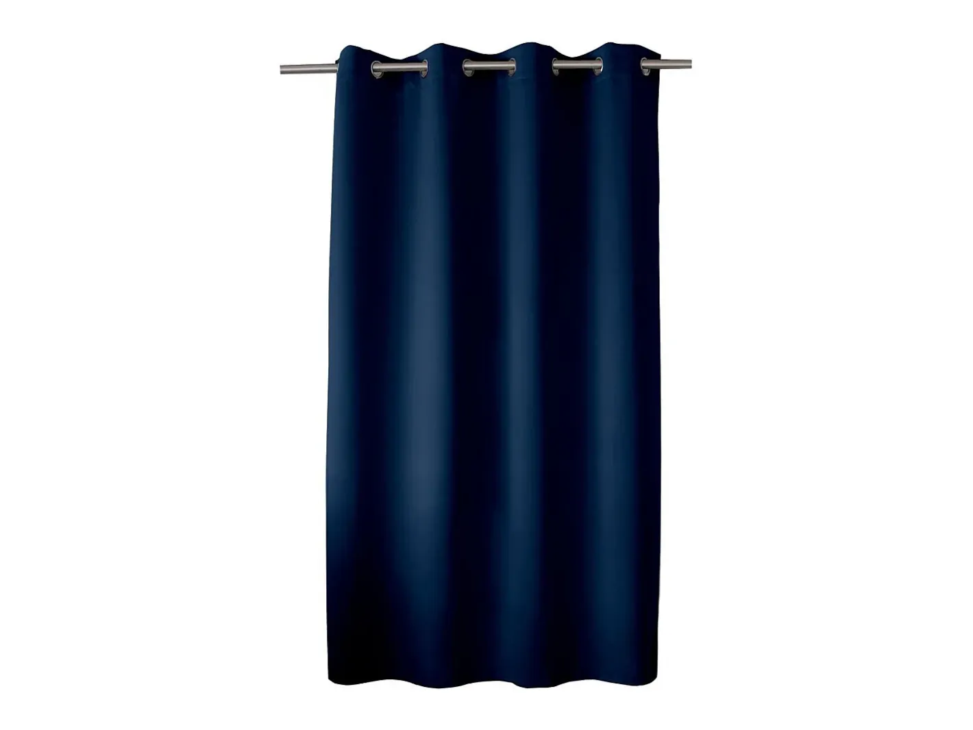 DECOSTAR Ropa De Casa-Rideau opaco con hilo negro y 8 ojales 140 x 180 cm Azul oscuro