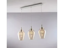 Riel de hierro Ares con cristal pyrex ámbar 3 luces L.75 X 10 BL273-BIN3-AM Amarillo Online