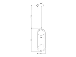 Maytoni Ring Globe Lámpara Colgante de Techo , 2 Luces, G9 Blanco Sale