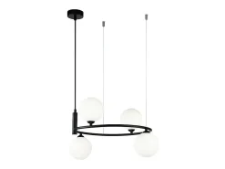 Maytoni Lámpara Suspendida-Ring Lámpara Colgante de Techo Negra, 4 Luces, G9 Negro