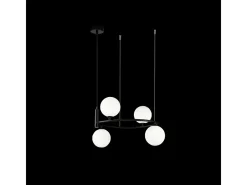 Maytoni Lámpara Suspendida-Ring Lámpara Colgante de Techo Negra, 4 Luces, G9 Negro