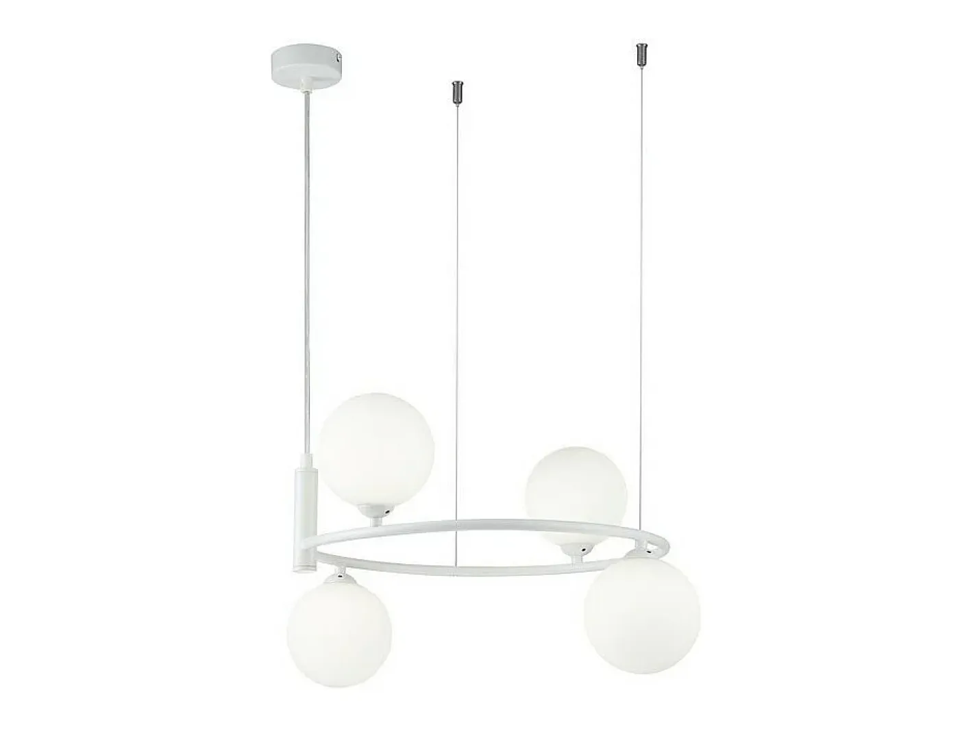 Maytoni Lámpara Suspendida-Ring Lámpara Colgante de Techo Blanca, 4 Luces, G9 Blanco