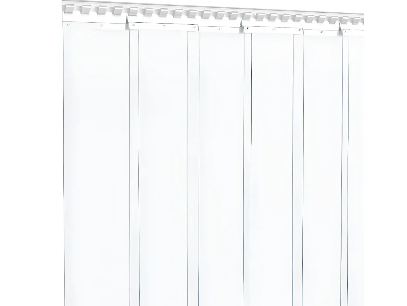 Rollo de cortina de tiras PVC 2mm x 200mm 25 m ES483854 Transparente Hot