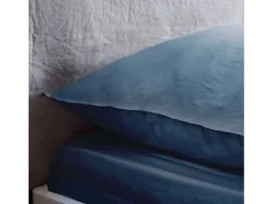 Hot Sweeek Ropa de cama de microfibra lavada color , 2 plazas Azul