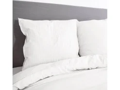 Online Sweeek Ropa de cama de microfibra lavada color , 2 plazas Blanco