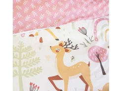 Sweeek Ropa de cama reversible de microfibra estampado bosque encantado, 1 Rosa Outlet