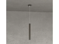 Round Tube Sospensione 1 Luce Marrone Cavo Cm.250 Con Base Marru00f3n Outlet