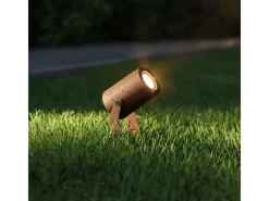 Best Sair - Foco LED redondo de 10 W IP65 Corten 3000K - Luz de jardín para plantas o setos h36cm - Beneito faure Marru00f3n