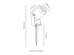 Iluminación Exterior-Sair XL - Foco LED redondo de 20 W IP65 Corten 2200K - Luz de jardín para plantas o setos h38cm - Beneito faure Marru00f3n