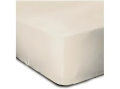 Sale Sábana Ajustable 100% Algodón 180x200 + Profundidad 35 cm Claro Beige