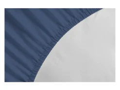Ropa De Cama-Sábana ajustable 140 x 190 + 25 cm 100% algodón - Azul