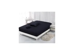 Sábana Ajustable 140x190cm VISION de Algodón 100% - Tejido Cerrado 57 hilos/cm² Negro Hot