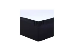 Sábana Ajustable 140x190cm VISION de Algodón 100% - Tejido Cerrado 57 hilos/cm² Negro Hot