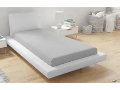 Ropa De Cama-Sábana bajera ajustable de microfibra 90 x 200 cm - Gris