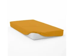 Soleil d'ocre Sábana bajera de algodón 57 hilos 60x120 cm mostaza BABY, por Amarillo