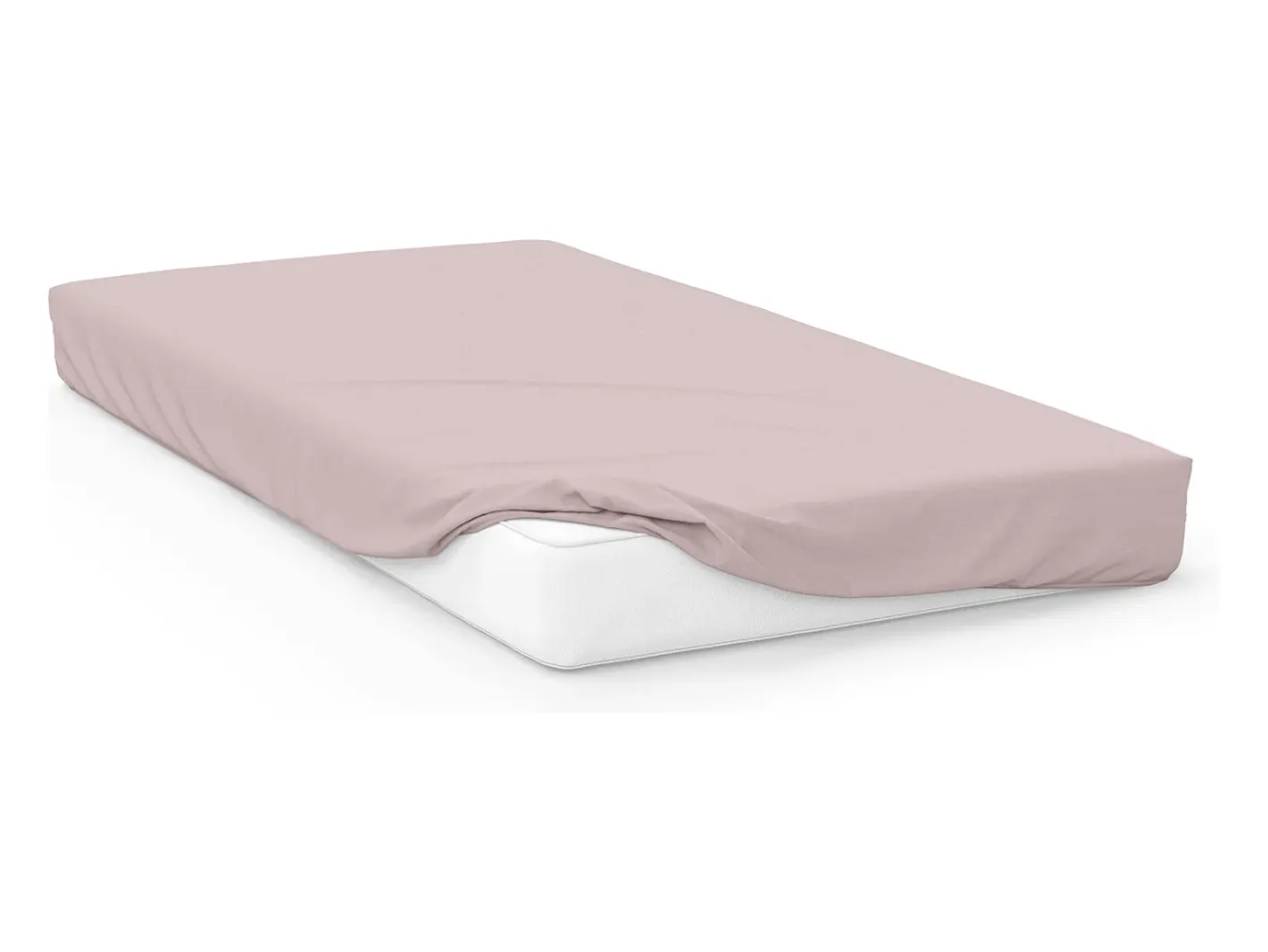 Soleil d'ocre Ropa De Cama-Sábana bajera de algodón 57 hilos 70x140 cm Baby empolvado, de Rosa