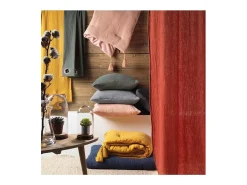Discount Douceur d'intérieur Sábana bajera de gasa de algodón 140 x 190 cm Rosa