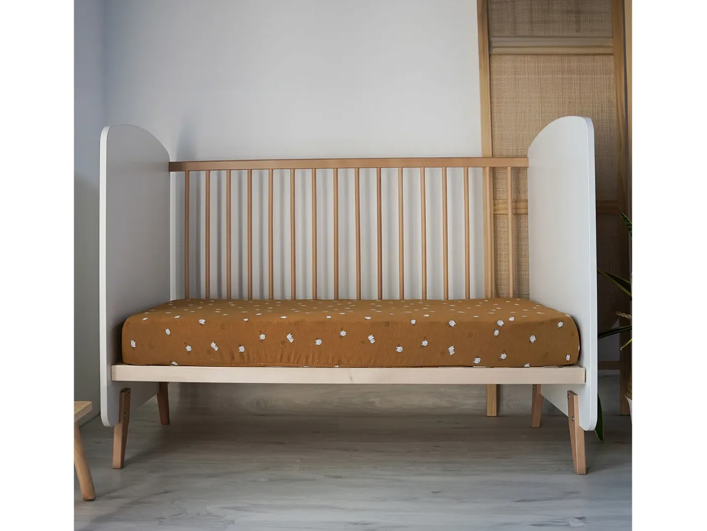 Ropa De Cama-Sábana bajera de jersey de algodón con diseño infantil 60 x 120 cm Bronce