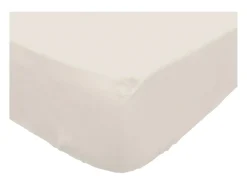 Sale Soleil d'ocre Sábana bajera de polialgodón 140x200 cm PERCALE lino, por Beige