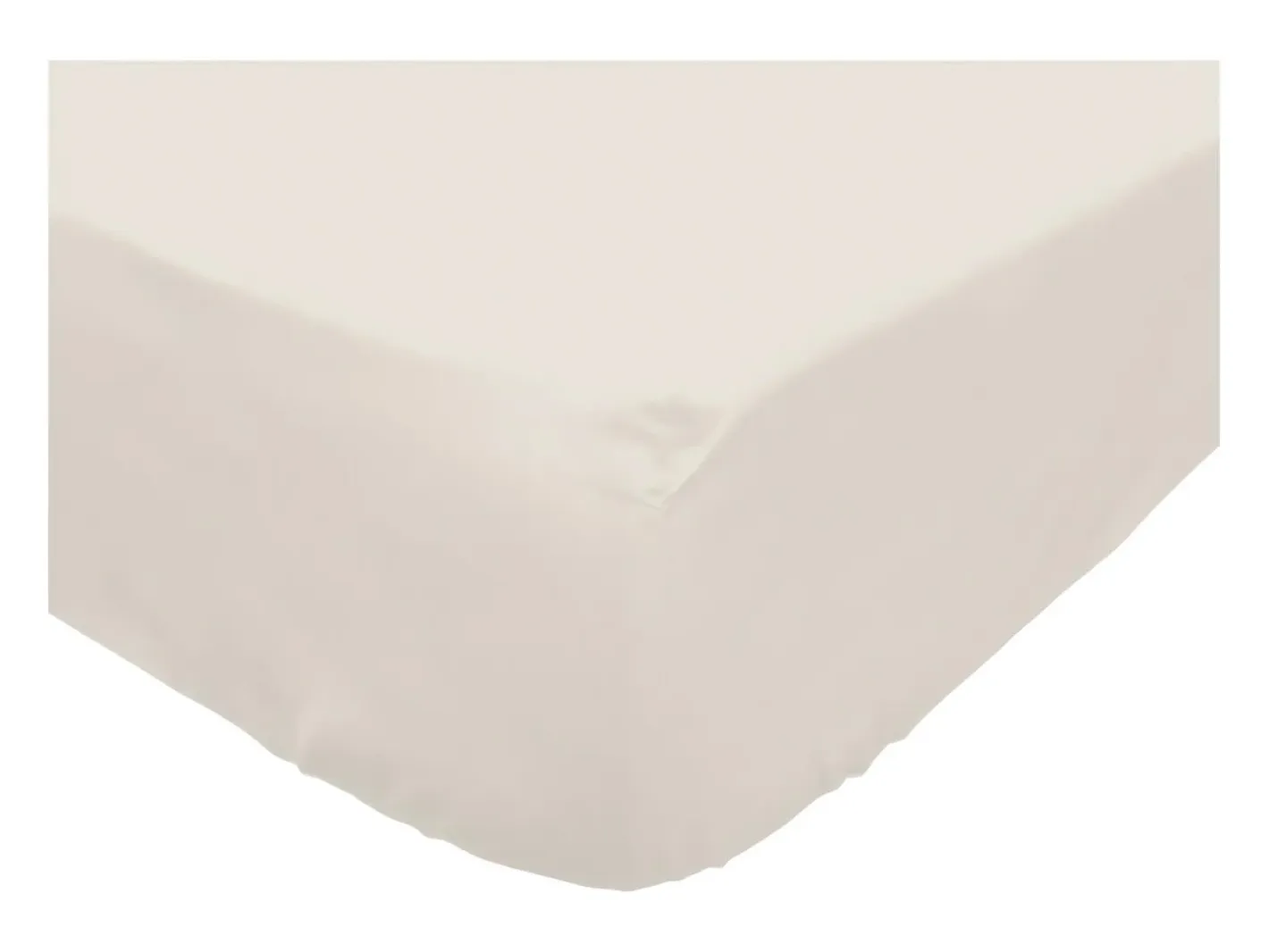 Soleil d'ocre Sábana bajera de polialgodón 90x190 cm PERCALE lino, por Beige Discount