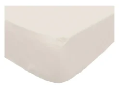 Discount Soleil d'ocre Sábana bajera de polialgodón 90x200 cm PERCALE lino, por Beige