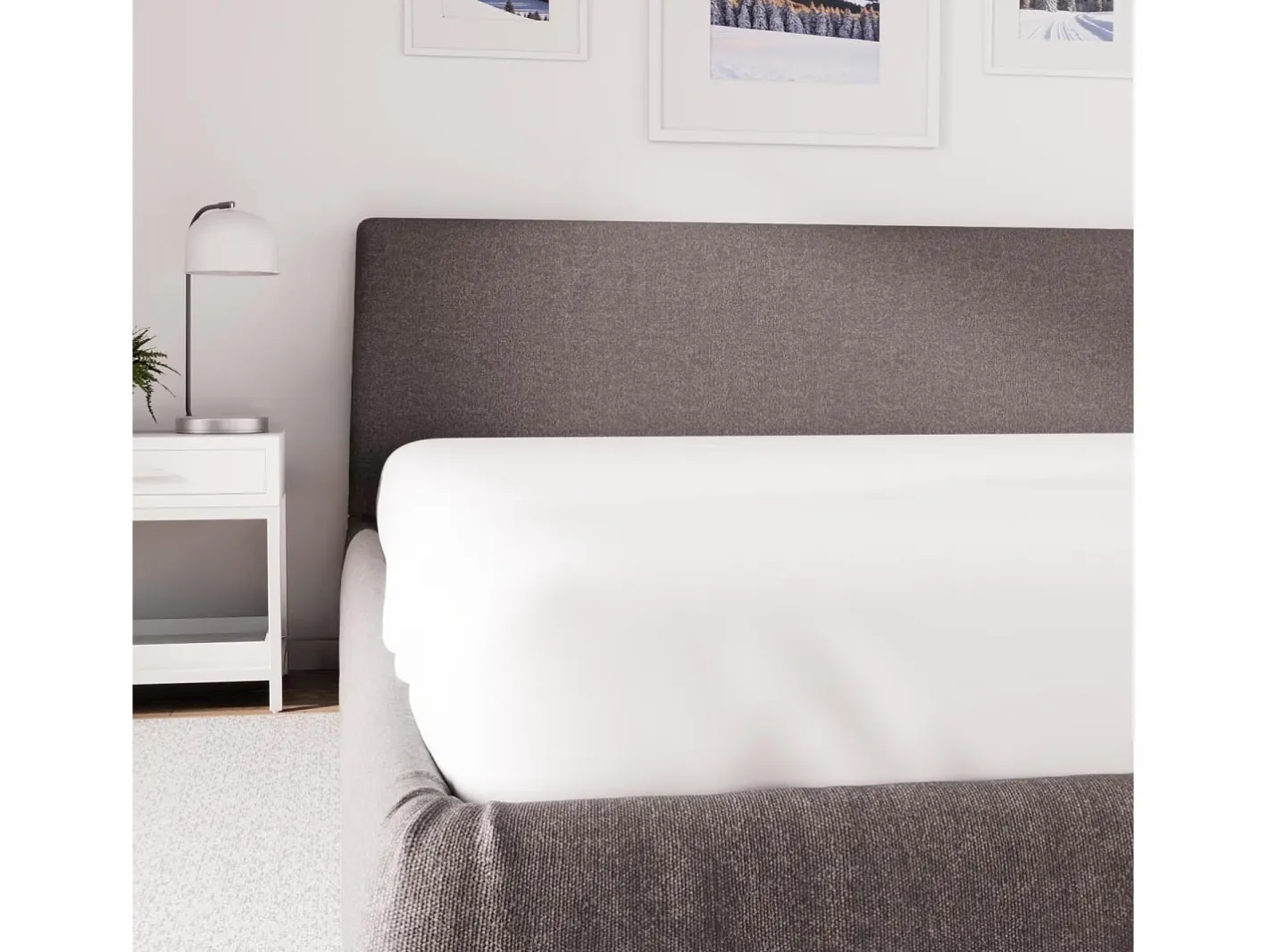 Soleil d'ocre Ropa De Cama-Sábana bajera de polialgodón 200x200 cm PERCALE , por Blanco