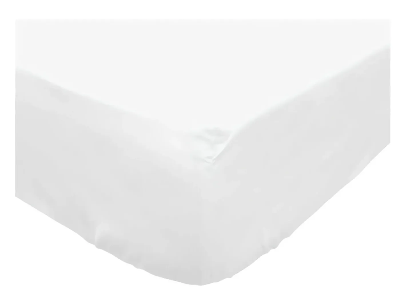 Soleil d'ocre Ropa De Cama-Sábana bajera de polialgodón 200x200 cm PERCALE , por Blanco