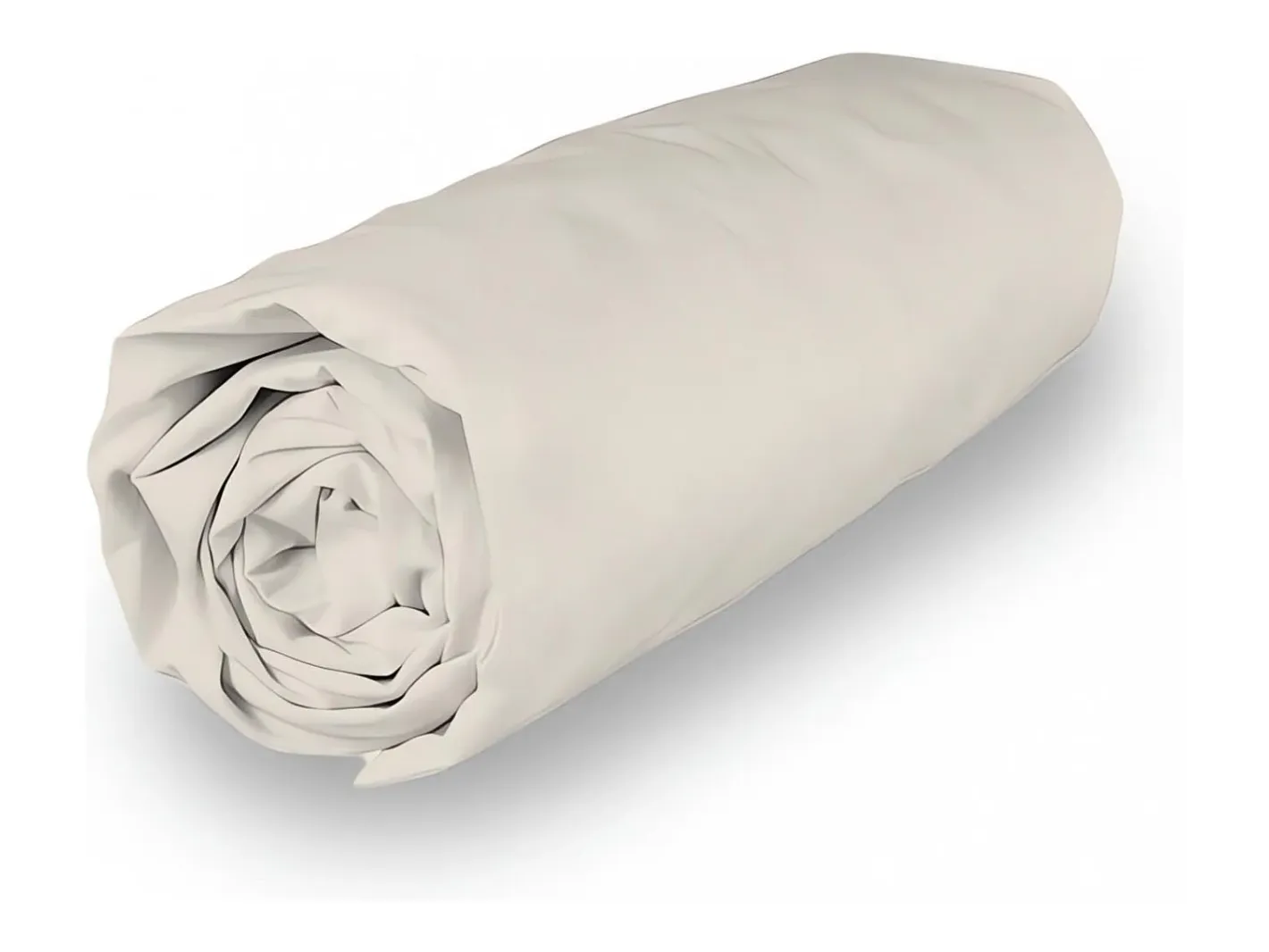 Online Soleil d'ocre Sábana bajera de polialgodón 200x200 cm PERCALE lino, por Beige