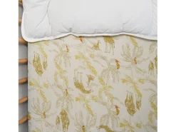 Sábana bajera de punto infantil con estampado de animales de la sabana 60 x 120 cm Amarillo Sale