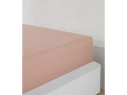 New Blanc avenue Sábana bajera jersey algodón-Durazno Naranja claro