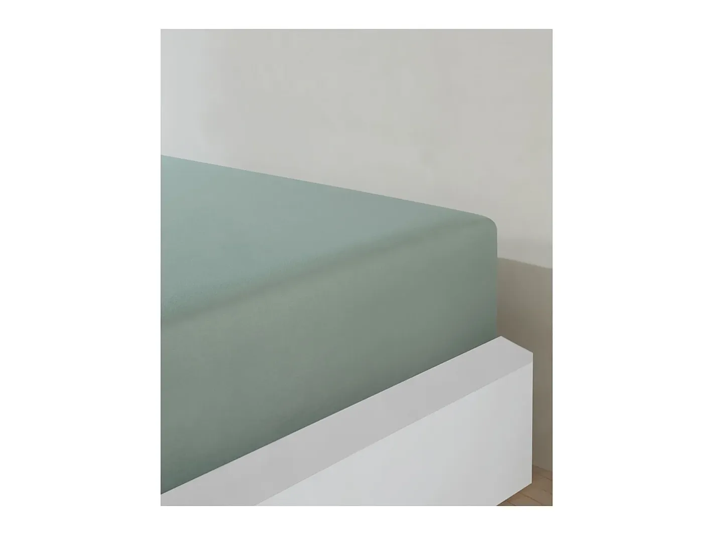 Blanc avenue Sábana bajera jersey algodón- celadón Verde Outlet