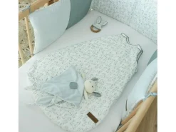 Poyet Motte Sábana Bajera Jersey Estampado Naturaleza 100% Algodón OEKO-TEX® - - 60 x 120 cm Blanco
