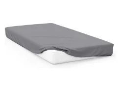Soleil d'ocre Sábana bajera lisa 140x190 cm ZZZ Gris Outlet