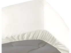 Promo Linge Ropa De Cama-Sábana bajera percal blanca 140 x 190 cm con funda de 30 cm Blanco