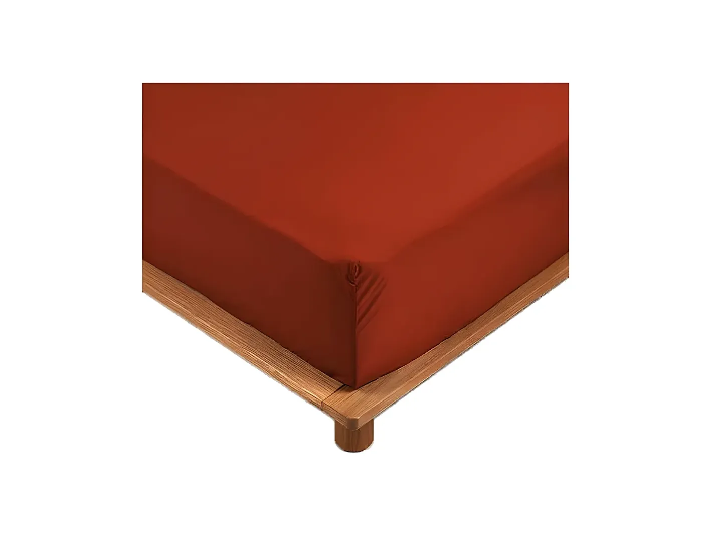 Promo Linge Sábana bajera percal roja 90 x 190 cm con funda de 30 cm Rojo New