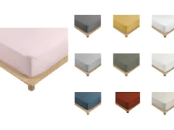 Hot Promo Linge Sábana bajera percal 160 x 200 cm con funda de 30 cm Rosa