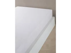 Best Blanc avenue Sábana bajera satén de algodón Blanco