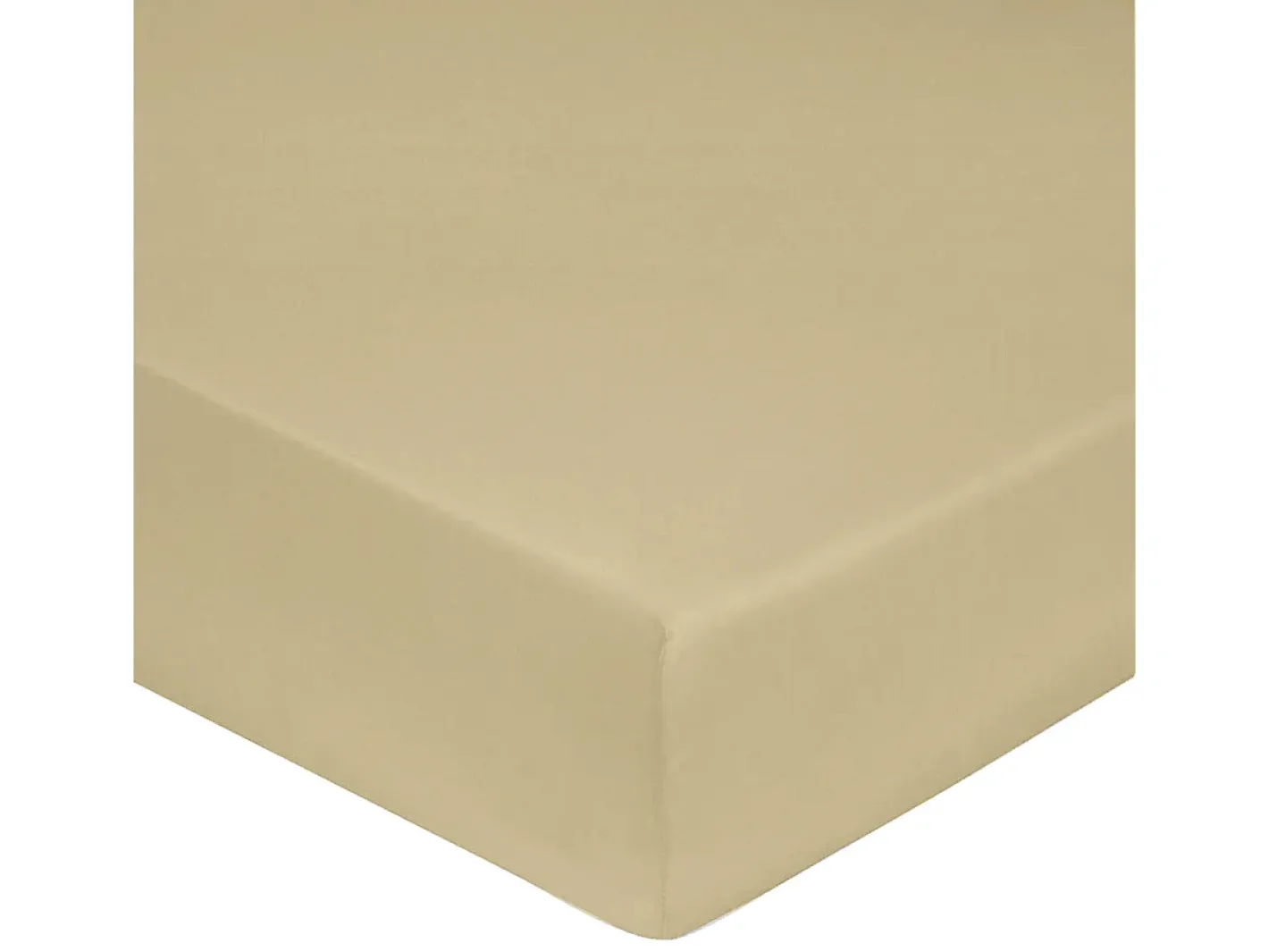 Discount Blanc avenue Sábana bajera satén de algodón Beige