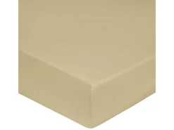 Blanc avenue Sábana bajera satén de algodón Beige Sale