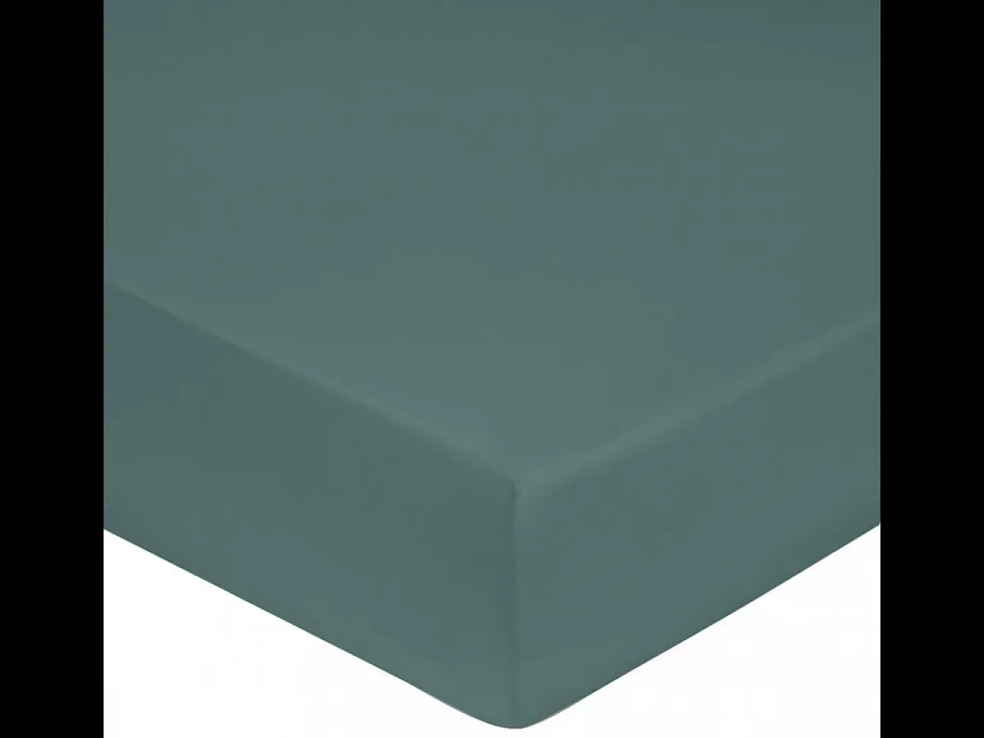 Blanc avenue Sábana bajera satén de algodón celadón Verde Discount