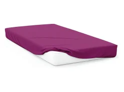 Soleil d'ocre Ropa De Cama-Sábana bajera 90x200 cm en algodón 57 Fils grosella negra Violeta