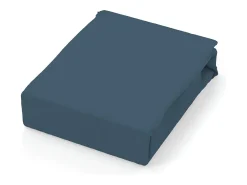 Soleil d'ocre Ropa De Cama-Sábana de algodón 57 hilos 180x290 cm LISO Azul