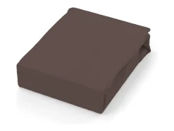 Soleil d'ocre Sábana de algodón 57 hilos 260x300 cm marrón liso, por Marru00f3n Discount