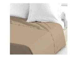 Ropa De Cama-Sábana Encimera 100% algodón 240 x 300 cm Beige