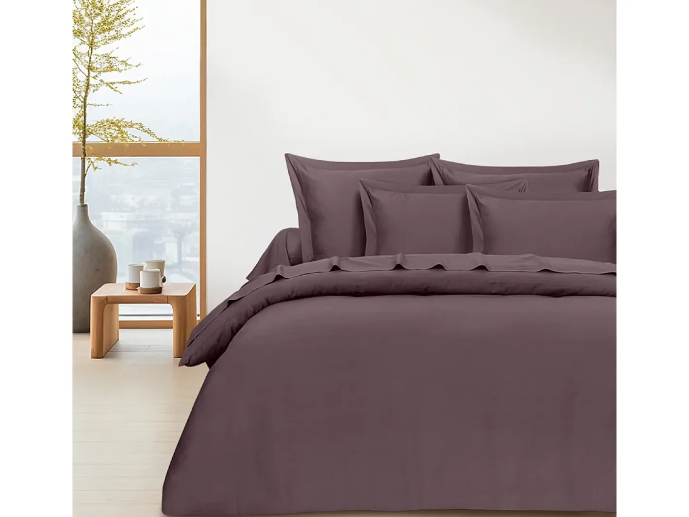 Sale Blanc avenue Sábana encimera180x290 cm satén de algodón saúco Malva